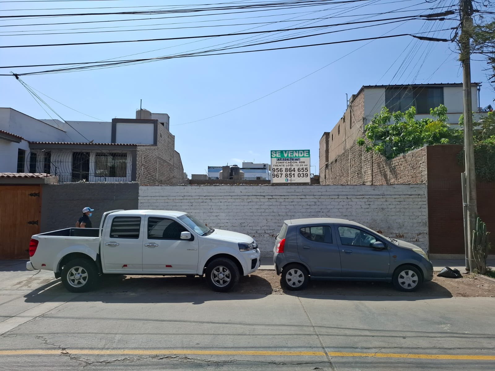 Frente del terreno en San Borja